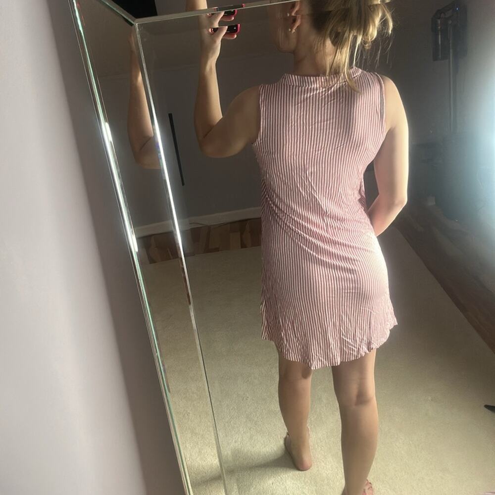 Venus: Striped Henley Tank Dress - Picture 2 of 4